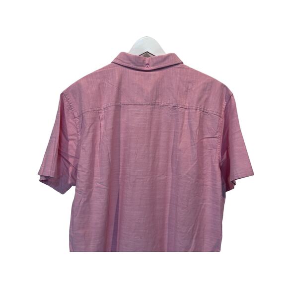Hurley Shirt Mens Sz XL One & Only Stretch Cotton Short Sleeve Collar Pink NEW - Picture 6 of 12